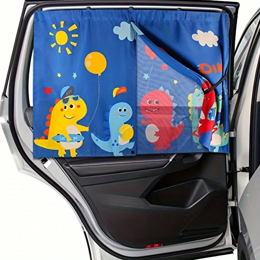 1pc Car Window Shade, Magnetic Double Layer Car Sun Shade For Side Windows Car Window Curtain For Heat/UV Protection
