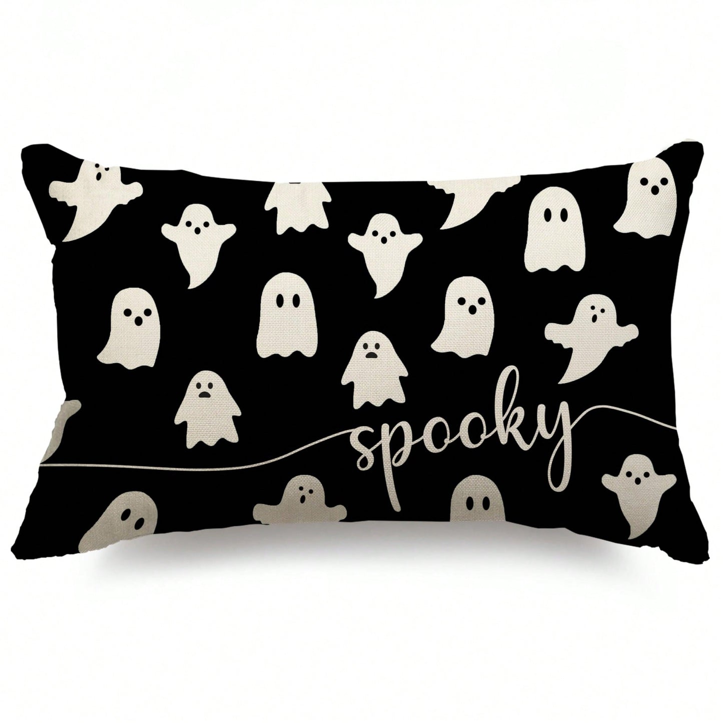 1pc Halloween Pillowcase Ghost Pattern Pillowcase Outdoor Halloween Decoration Pillow For Home Decor Single Side Without Pillow Core