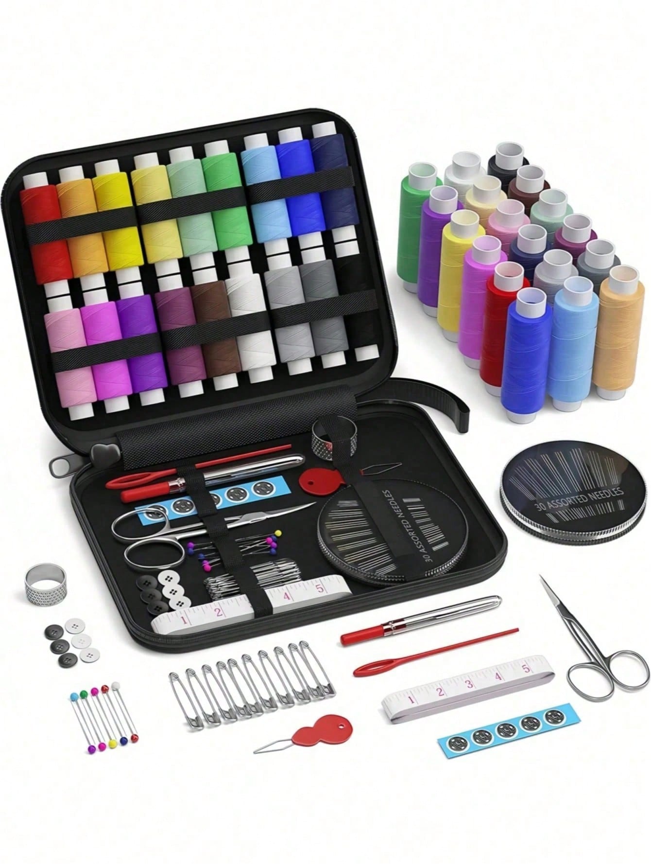 1pc Portable Sewing Kit Household Sewing Tools 10pcs/Set Thread Box Patching Needle Threader Hand Stitching Supplies Valentine DAY, Valentines Wedding, Birthday
