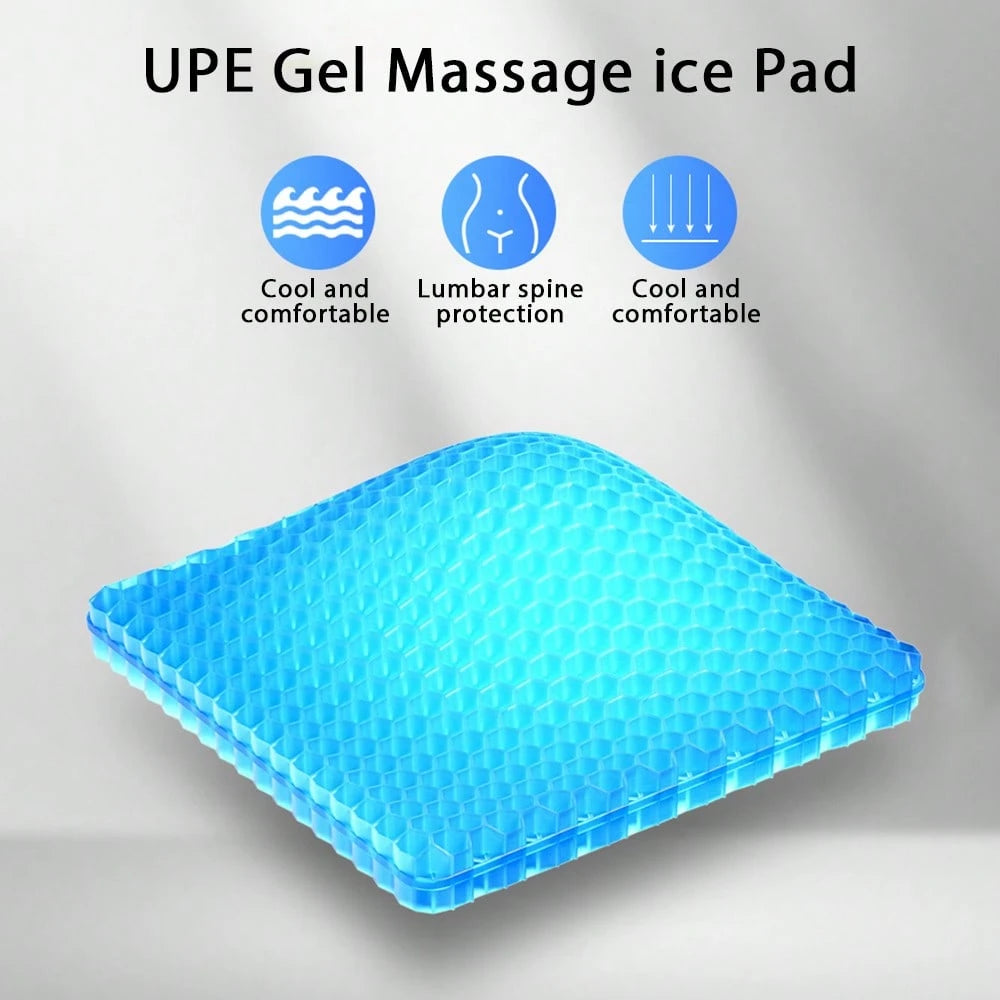1pc Ultra-Comfortable Honeycomb Gel Seat Cushion Set With Breathable Fabric- Cool And Comfortable For Office, Car, And Home Chairs| Breathable, Soft Fabric Hip Pad For Long Sitting Use
