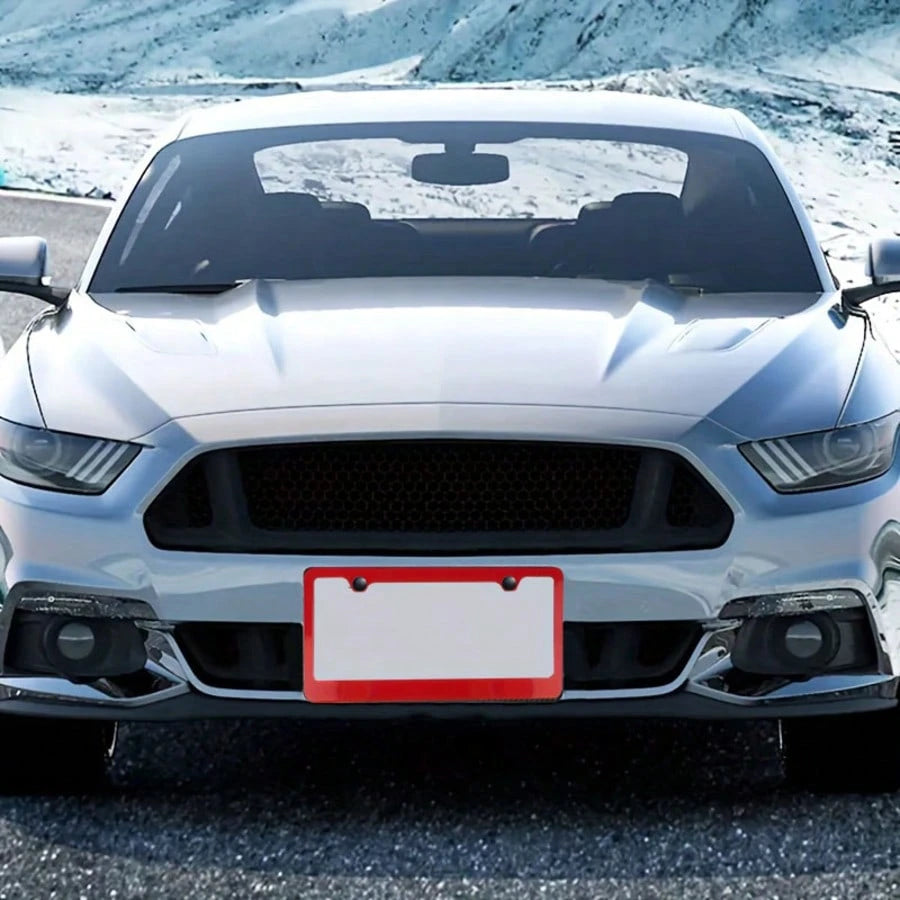 2pcs Stainless Steel Fashionable High-End License Plate Frame, Wind And Rainproof- Very Suitable For Vehicles In The United States,, Canada And Mexico, Ideal For Car Lovers And Automotive Accessory