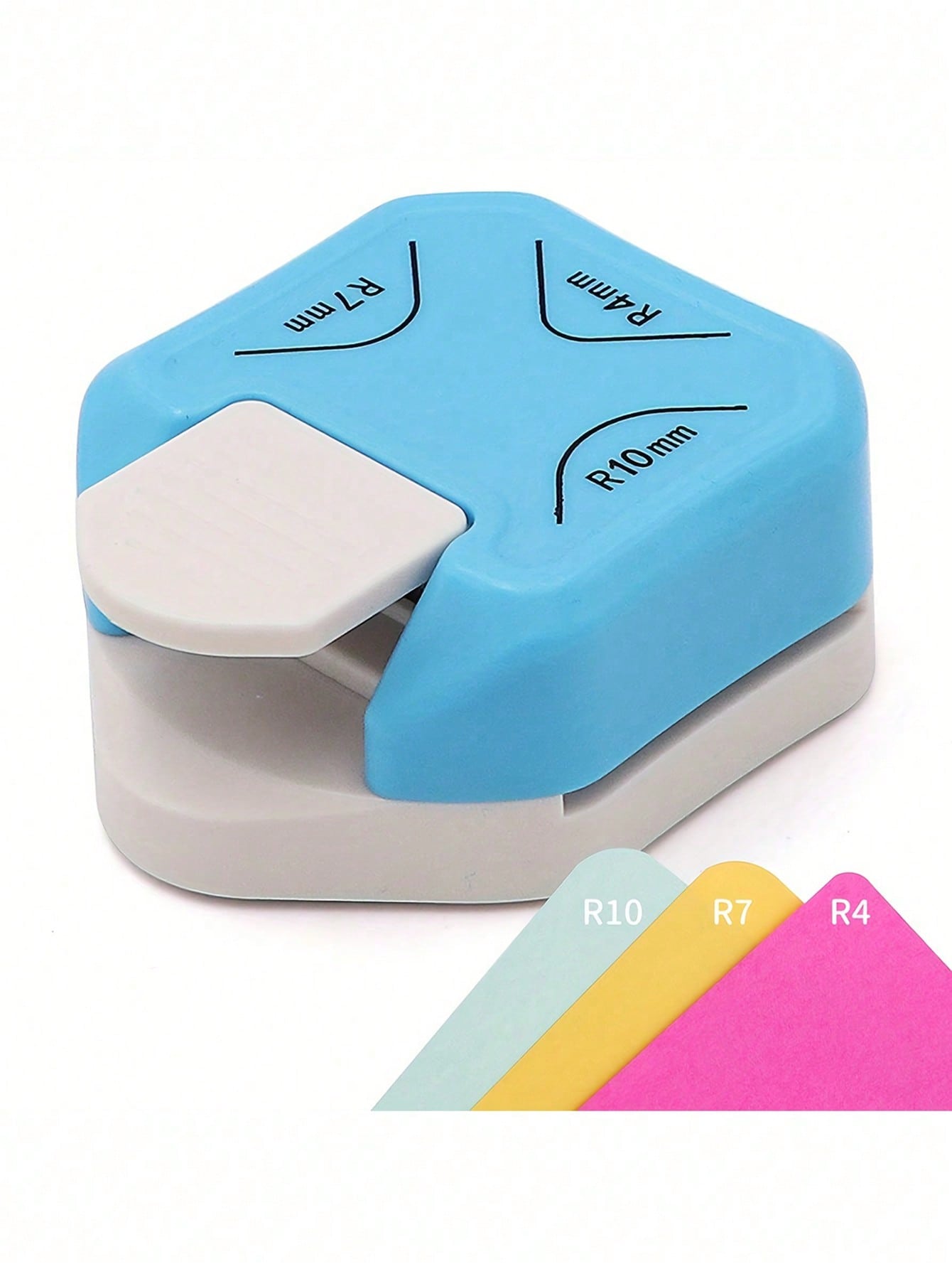 3-In-1 Mini Corner Rounder Punch, Heavy Duty Corner Cutter, Durable Corner Puncher R4/R7/R10mm Corner Trimmer DIY Paper Cutting Card Scrapbooking Puncher, Suitable For DIY Business Card Printing, Scra