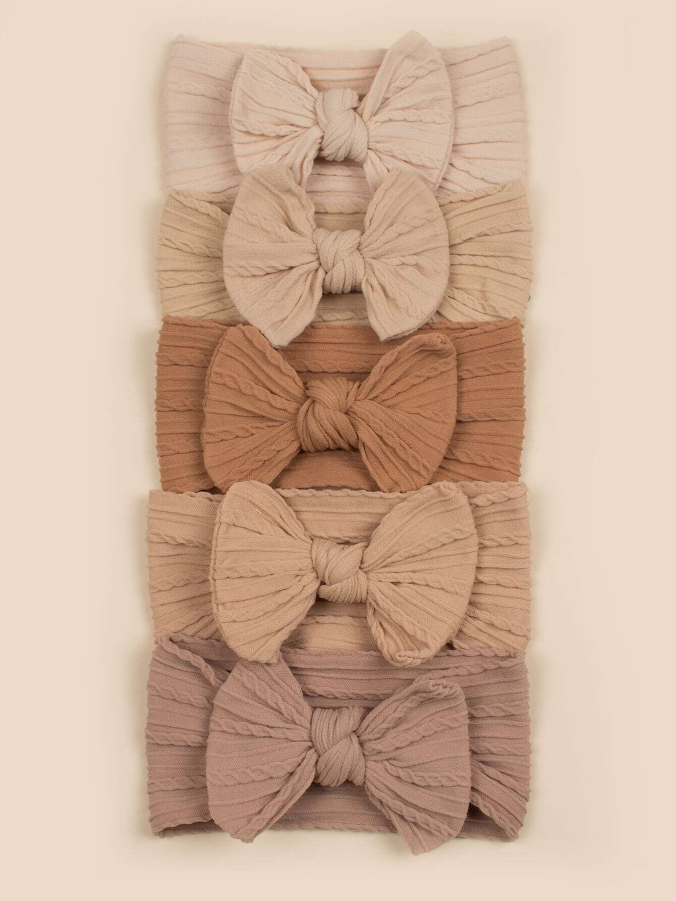 5pcs Baby Bow Decor Hair Band Love Valentine