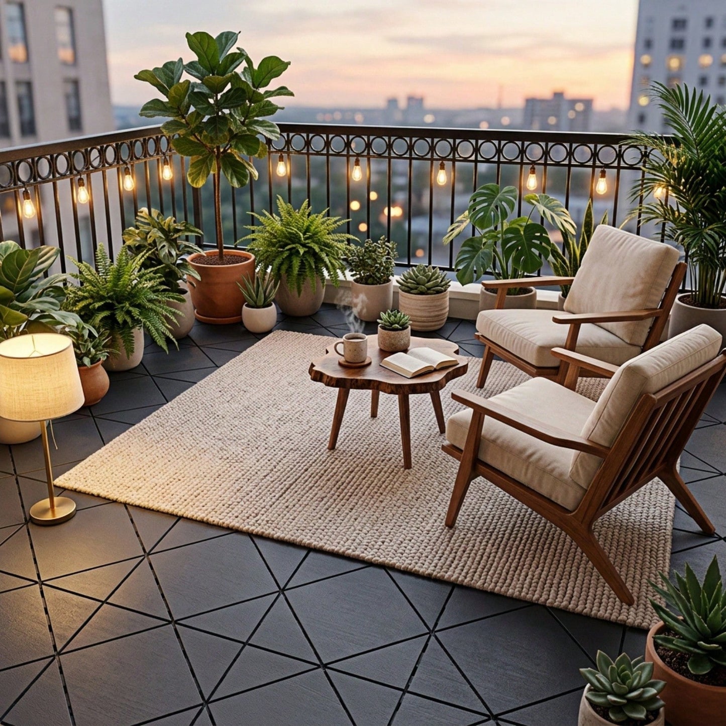 60-Piece Interlocking Deck Tiles Set, 44 Pack All-Weather Composite Patio Pavers With 12 Edge Strips & 4 Corners, DIY Snap-Together Flooring For Backyard, Balcony, Porch And Poolside, Grey