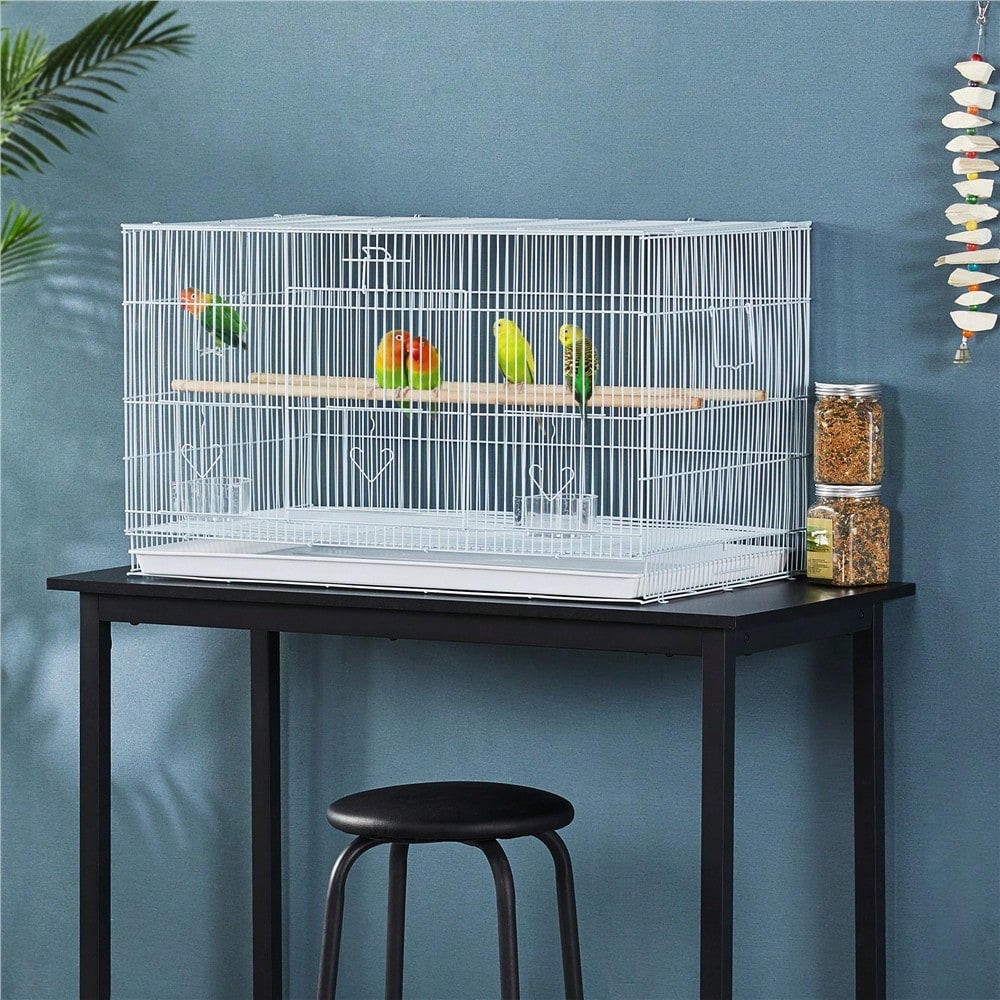 Butterslay 1pc Modern Flight Cage Birdcage With Slide-Out Tray For Small Birds Parrots