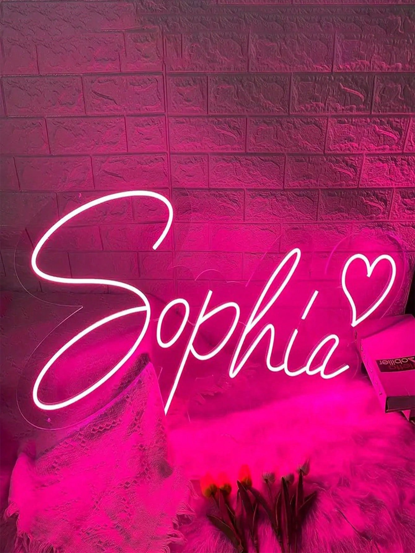 Customizable LED Neon Sign, Personalized Neon Wall Decor With Heart Shape Ending, Wall-Mounted, Suitable For Bedroom, Party, Living Room, Wedding Decoration, Christmas, Halloween, Thanksgiving, Birthd