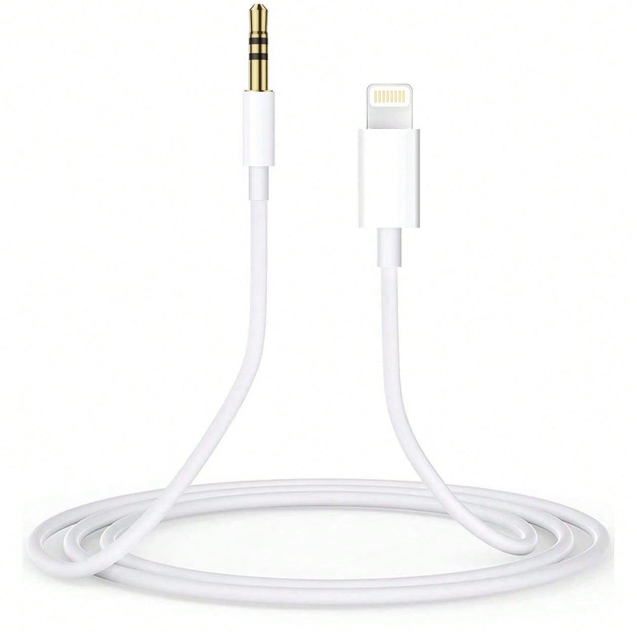 FCV Aux Cord Compatible With Phone 3.5mm Headphone Jack Aux Cord Lightning To Aux Audio Cable For Car Home Stereo Speaker Headphone Compatible With Phone 14/13/12/11 Pro/X/Xs, 3.3ft