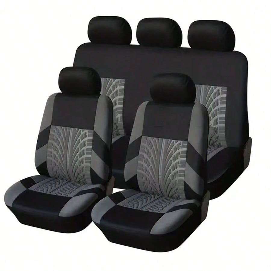 Full-Coverage, Stylish 5-Seater Car Seat Covers With Detailed Tire Tracking. Compatible With Most 5-Seater Models On The Market. Breathable Fabric.