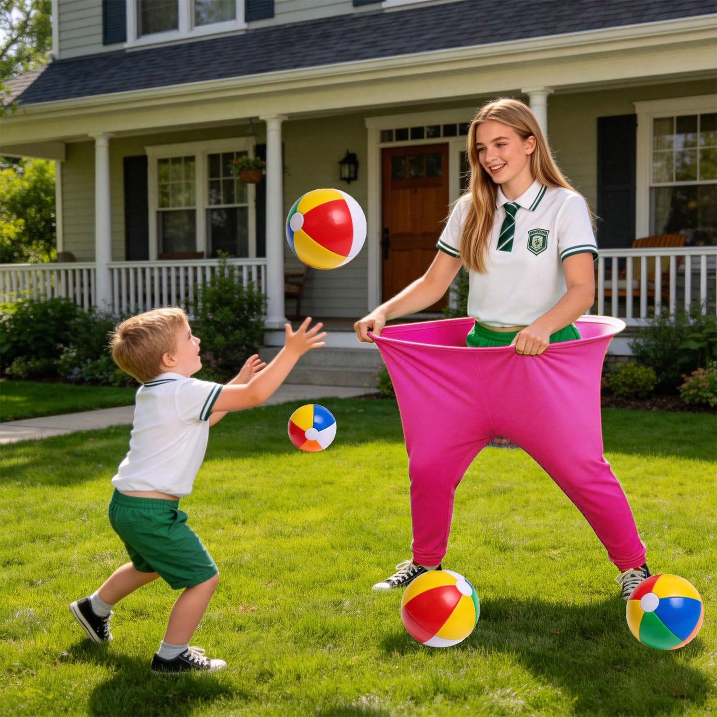 Grandma Pants Backyard Games With Bouncy Balls: Fun Inflatable Outdoor Party Games, Interactive Team Games For Adults And Children, Suitable For Backyard Lawns, Beaches, Carnivals, Family Gatherings