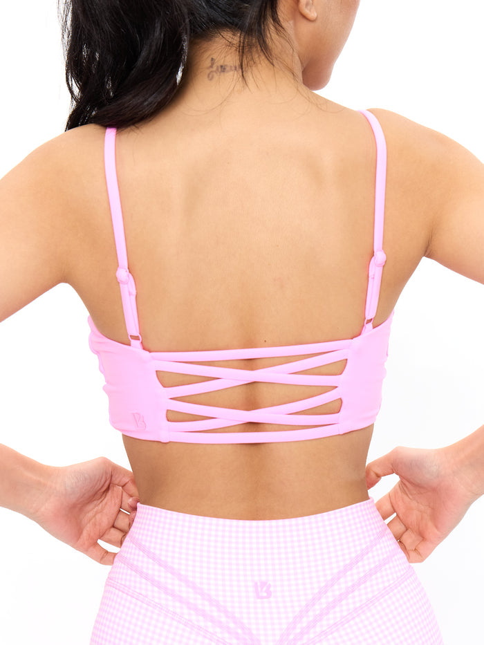Ivy Wrap Sports Bra - Pink Starburst