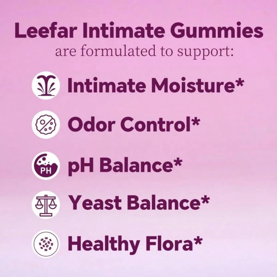Leefar Probiotic Gummies For Women – 1-Pack 60 Gummies – Supports Gut Health, Digestion & PH Balance – Happy Gut Formula With Prebiotics – Vegan Non-GMO – Buy 2-Pack & Save More