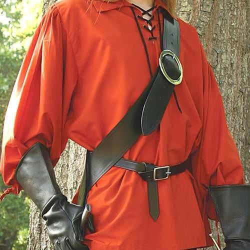 Left Handed European Baldric - Black - Costumes and Collectibles