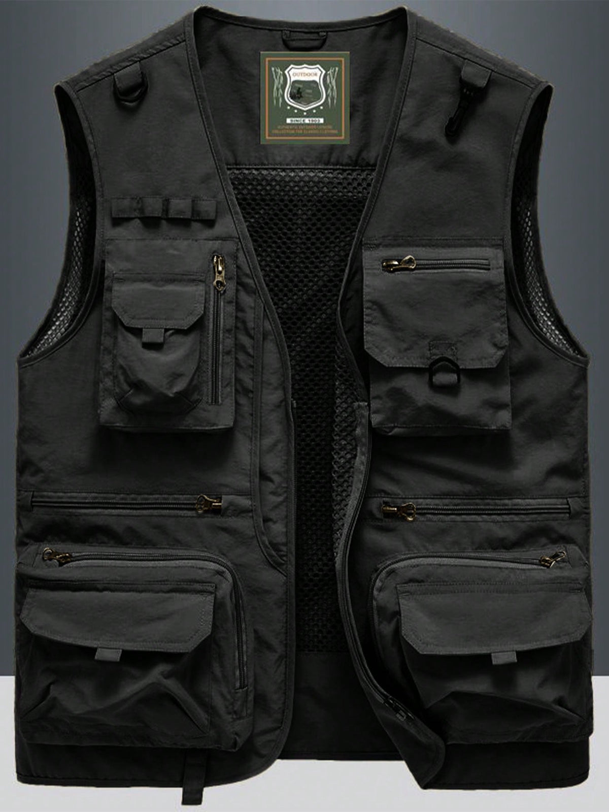 Men's Outdoor Casual Vest With Multiple Pockets, Lightweight Sleeveless Jacket For Spring Autumn, Suitable For Fishing, Photography