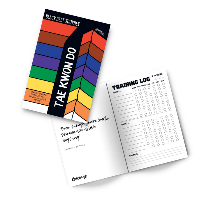 My Black Belt Journey Martial Arts Journal - Track Training, Goals, Tournaments, Forms & More!