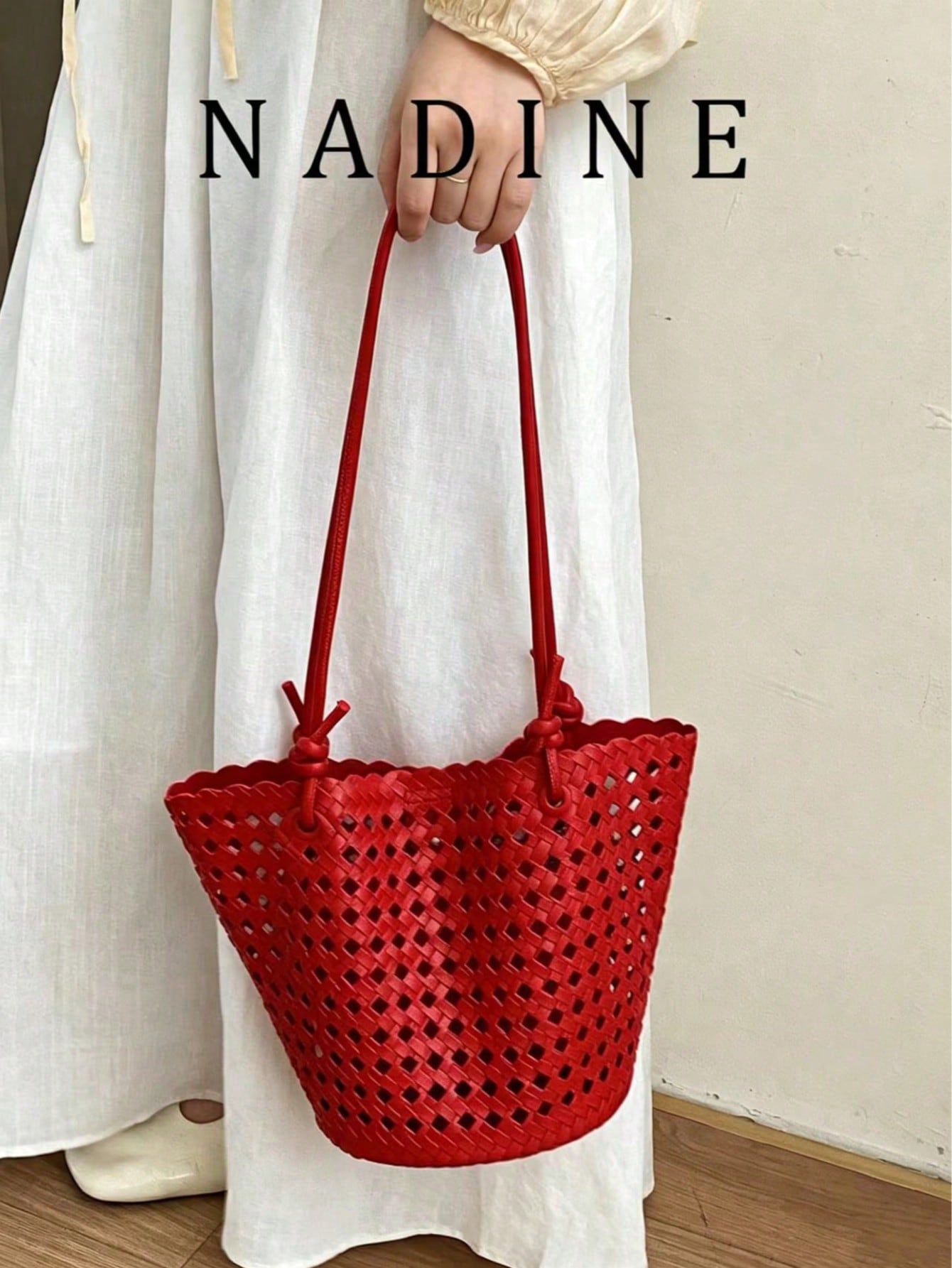 New Plaid Woven Bucket Bag, Fashionable Versatile Handheld Shoulder Bag, Commuter Essential, Work To Weekend