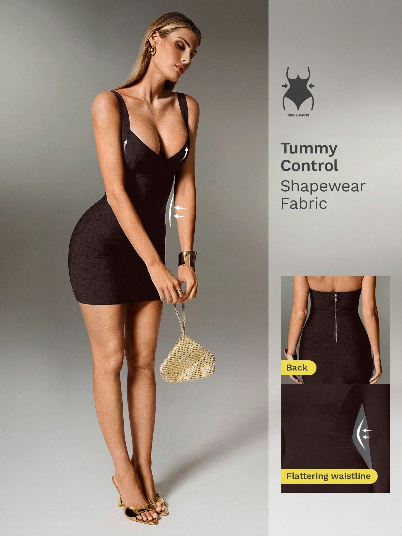 Nuvra Sexy Solid Color Knit Spaghetti Strap Sleeveless Mini Dress, Bodycon Party Holiday Dress For Women