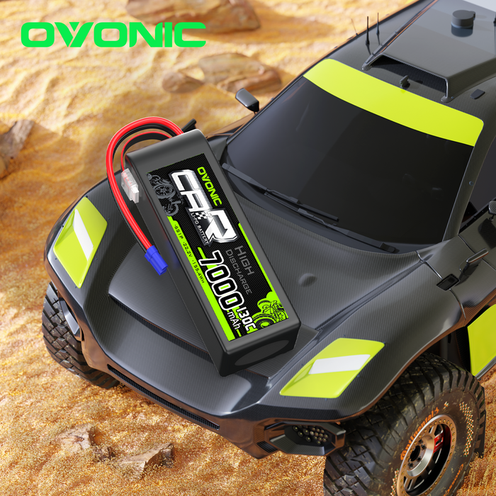 OVONIC 22.2V 7000mAh 130C 6S Softcase LiPo Battery Pack with EC5 Connector for 1/8 Scale RC Cars, EDF Jets, Boats, and Heavy-Lift Multirotors