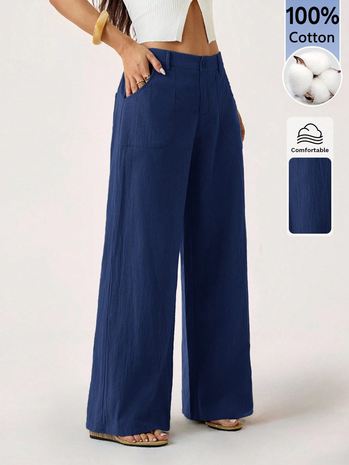 PETITE 100% Washed Cotton Low Waist Straight Pants Linen Pants For Women Loose Pants For Women Wide Leg Summer Pants Women Wide Leg Pants,Petite Women