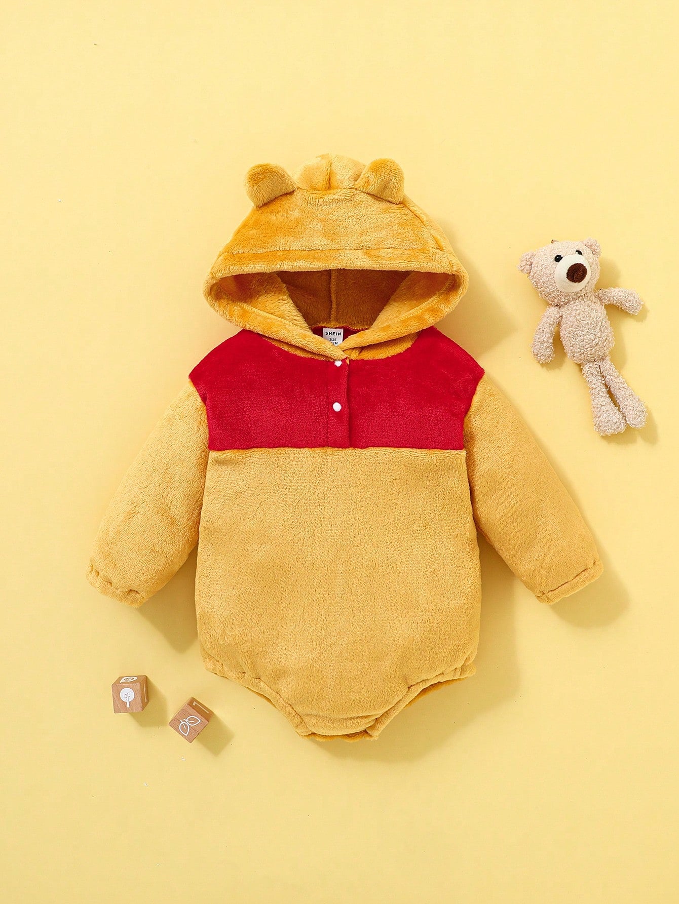 Playful Pals Baby Boys' Cute Hooded Thermal Lined Bodysuit For Winter