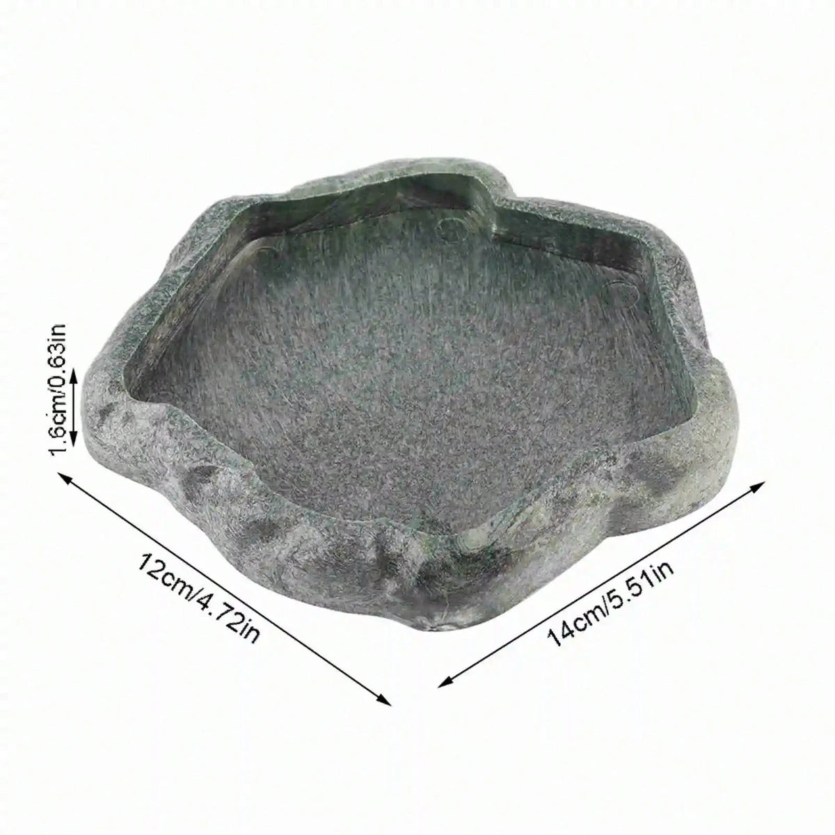 Reptile Feeder ABS Resin Imitation Rock DesignFood And Water Dish Feeder Bowl For Tortoise Lizard
