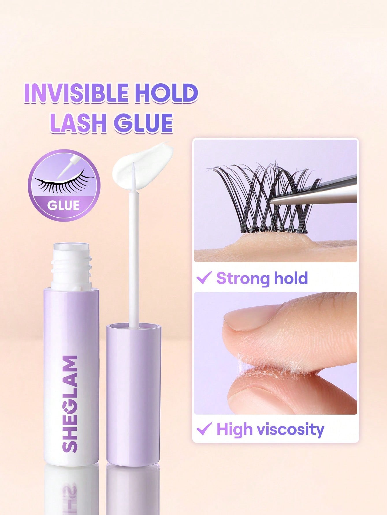 SHEGLAM Longwear Invisible Hold Lash Glue-Clear Brand Beauty Cosmetic Makeup For Women And Girls