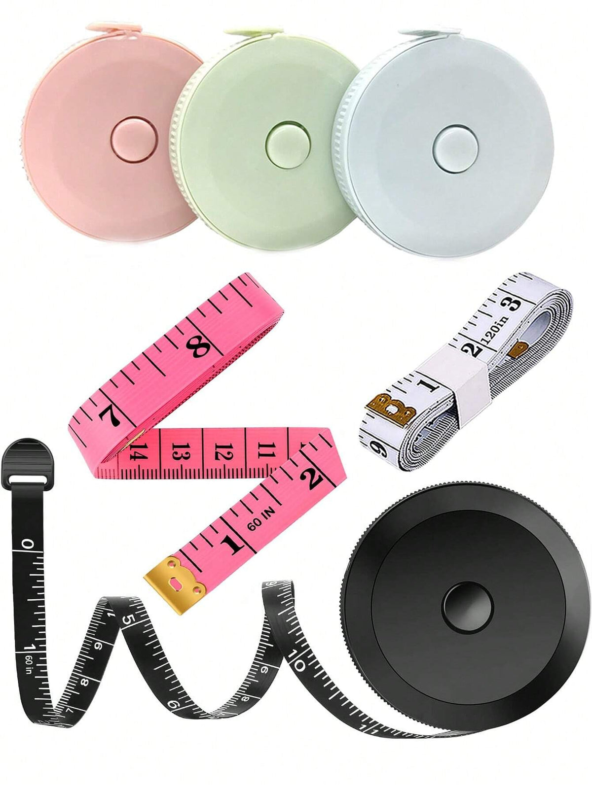 Soft Tape Measure,Cute Mini Retractable Automatic Measuring Tape,Double Scale,Tape Measure Measuring Tape For Body Fabric Sewing Tailor Cloth Knitting Vinyl Home Craft Measurements, Soft Fashion & Re