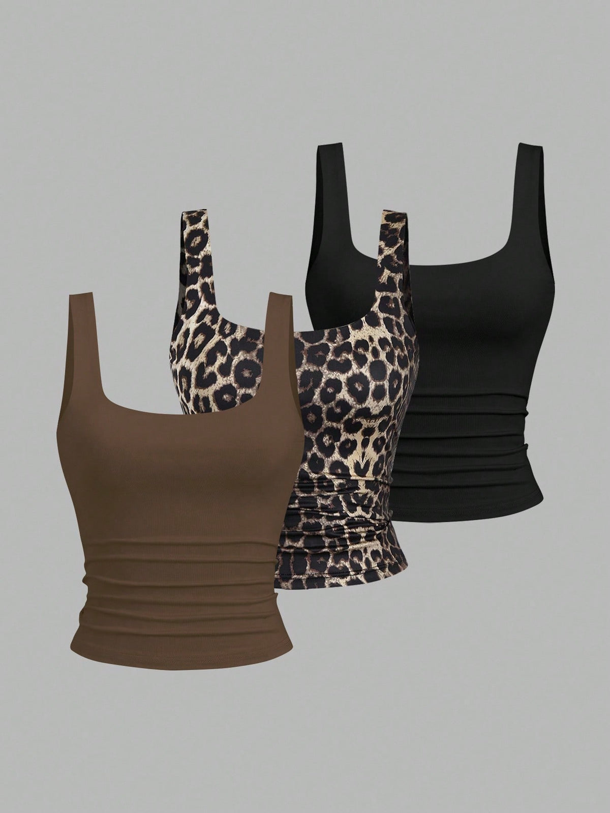 Sweetra Women Casual Ruched Square Neck Camisole Top, Summer