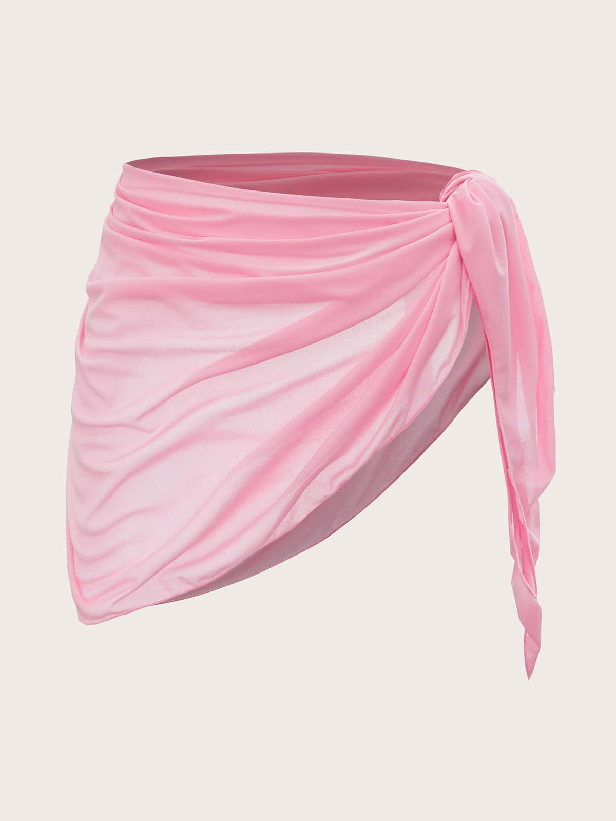 Swim Mod Summer Beach Solid Tie Side Cover Up Skirt