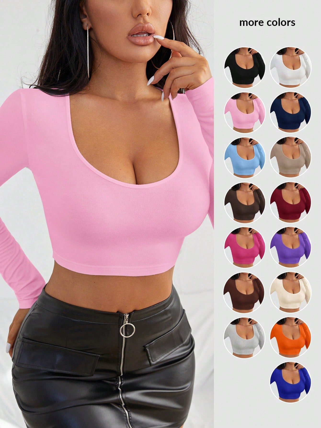 SXY Solid Fitted Crop Tee Concert Long Summer Dress Prom Dress Sexy Dress Valentine Day Dress