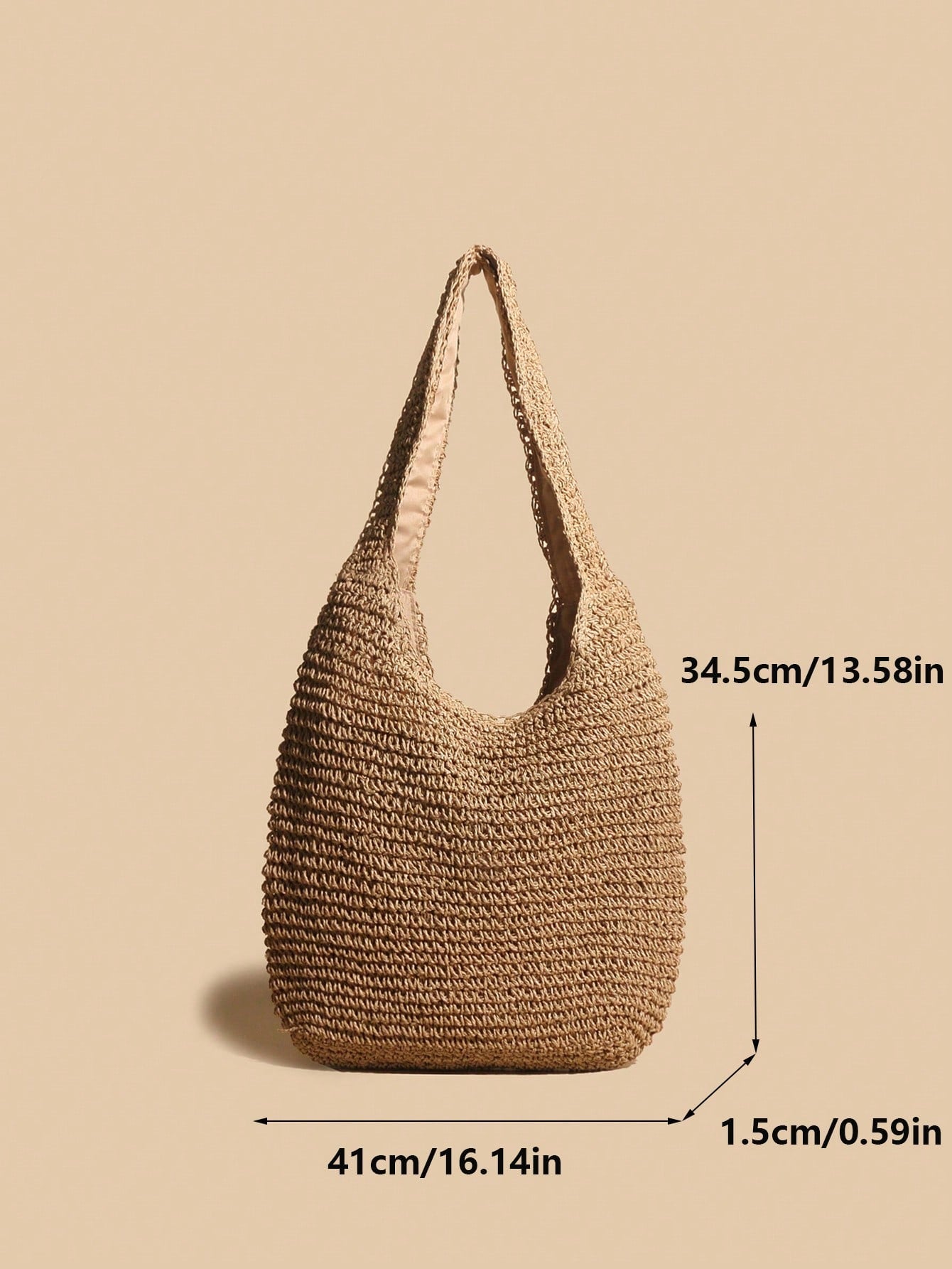 Tropiscape Gusure Bag Large Capacity Weave Tote Bag Summer Straw Handbag And Purse Female Bohemian Shoulder Bag For Women Ladies Bag, Beach Essentials, Summer Women Bag, Perfect For Travel, Vacation