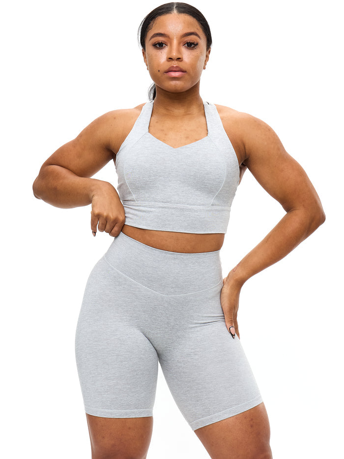 Twilight Dream Heather Sports Bra - Heather Grey