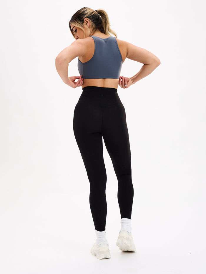 Twisted Curve Sports Bra - Barista Blue