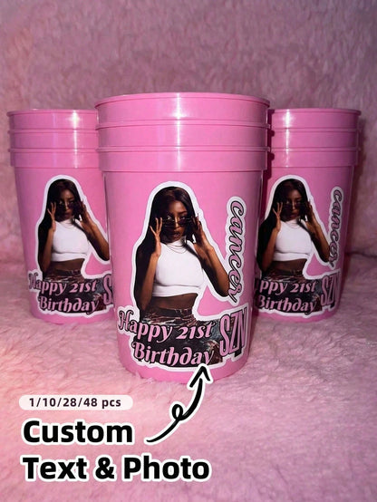 1/10/28/48pcs Personalized Portrait Photo Stickers, Customizable Text Stickers, Waterproof And Oil-Proof, Suitable For Gifts, Birthdays, Weddings And Daily Use, Friends, Grooms, Brides, Family, Girlfr