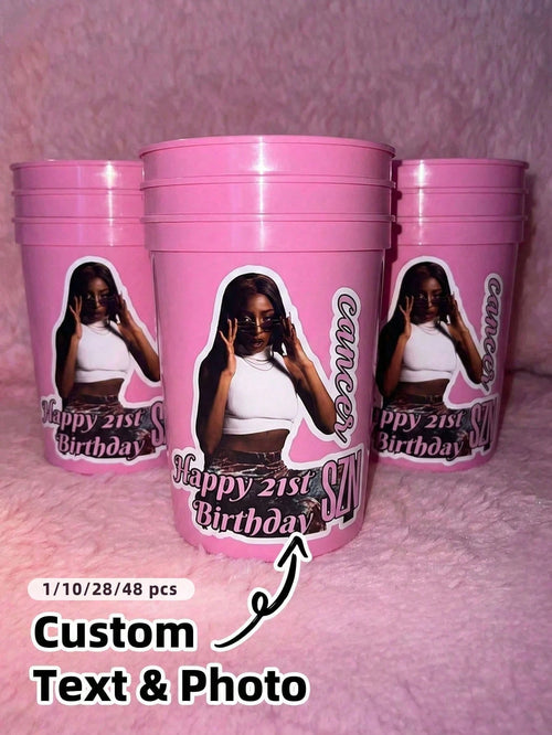 1/10/28/48pcs Personalized Portrait Photo Stickers, Customizable Text Stickers, Waterproof And Oil-Proof, Suitable For Gifts, Birthdays, Weddings And Daily Use, Friends, Grooms, Brides, Family, Girlfr