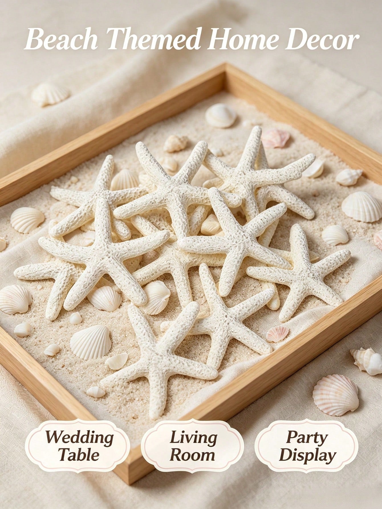 1.18 Inch, 3cm Resin Starfish Decor- Perfect For Weddings, Holidays And Home Crafts, Home Decor Accessories