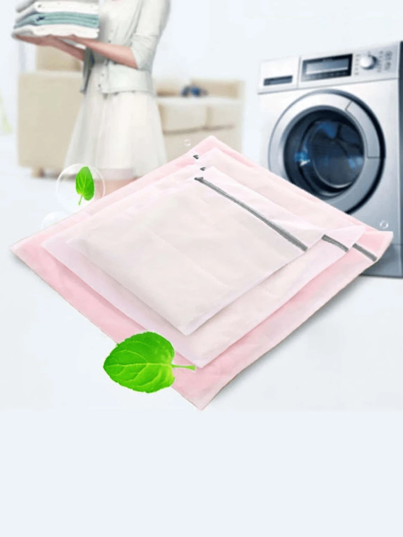 1/2/3pcs Zipper Laundry Mesh Bags, Honeycomb Laundry Bags, Suitable For Clothes, Shirts, Bras, Socks, Underwear, Travel Storage Bags, Summer Tops, Underwear Washing Machine Laundry Bags, Bedroom Laund