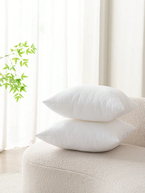1/2/4/6/8 Soft Fluffy White Square Filling Pillow Inserts, Cushion Inner Cores, Hypoallergenic, Machine Washable, Suitable For Living Room, Bedroom, Sofa, Office, A Must-Have For Home.
