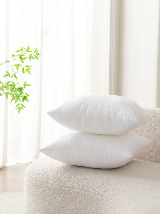 1/2/4/6/8 Soft Fluffy White Square Filling Pillow Inserts, Cushion Inner Cores, Hypoallergenic, Machine Washable, Suitable For Living Room, Bedroom, Sofa, Office, A Must-Have For Home.
