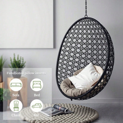 1/2/4/6/8 Soft Fluffy White Square Filling Pillow Inserts, Cushion Inner Cores, Hypoallergenic, Machine Washable, Suitable For Living Room, Bedroom, Sofa, Office, A Must-Have For Home.