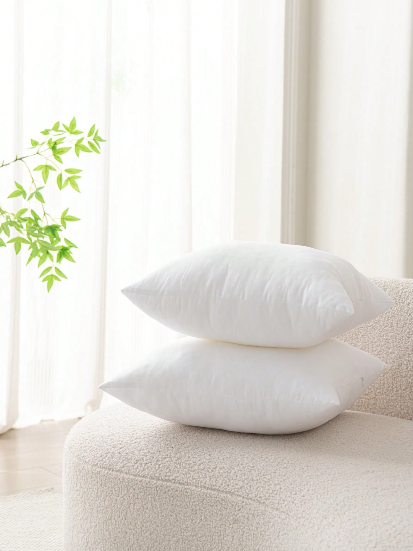 1/2/4/6/8 Soft Fluffy White Square Filling Pillow Inserts, Cushion Inner Cores, Hypoallergenic, Machine Washable, Suitable For Living Room, Bedroom, Sofa, Office, A Must-Have For Home.
