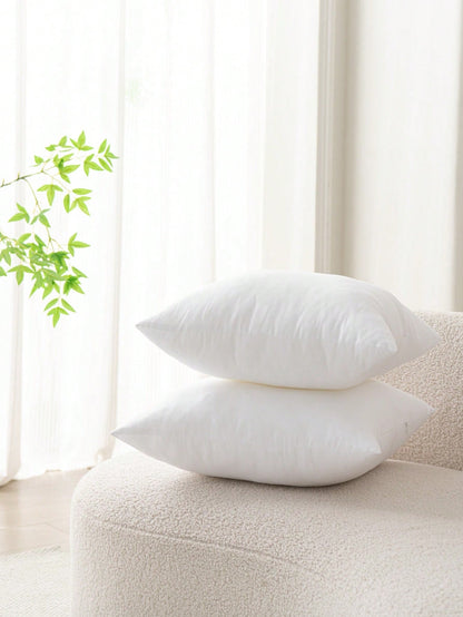 1/2/4/6/8 Soft Fluffy White Square Filling Pillow Inserts, Cushion Inner Cores, Hypoallergenic, Machine Washable, Suitable For Living Room, Bedroom, Sofa, Office, A Must-Have For Home.