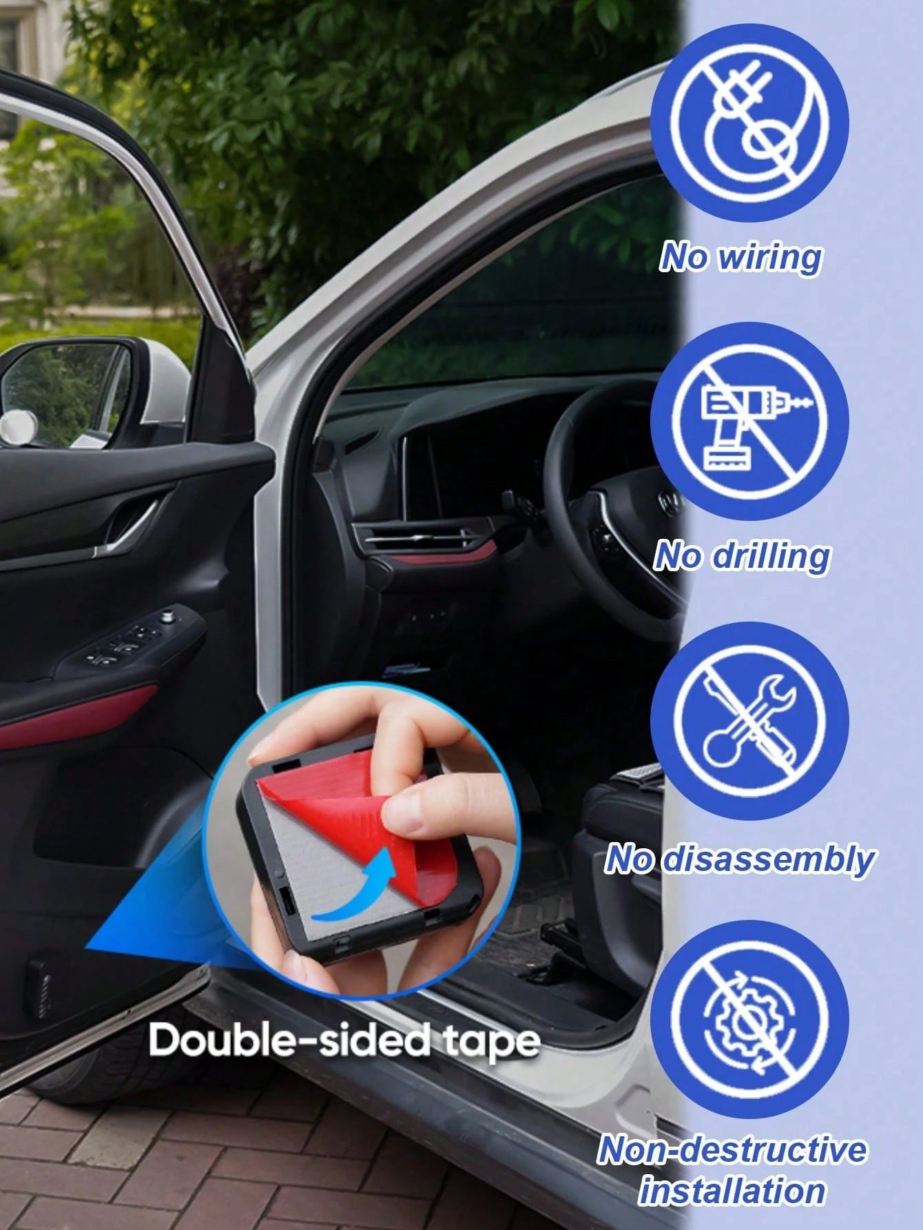 1/2/4pcs Angel Wing Shaped Car Ambient Lights, Giving Your Car Wings, Multiple Patterns (Not Limited To Angel Wings), Instant Install Door Projector, Angel Wings Love Magic Array Smart Induction Ligh
