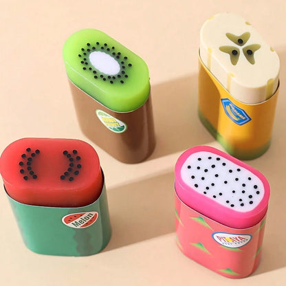 1/2/4pcs Fruit Shaped Erasers, Creative Stationery, Cute Design, Fun Office Supplies, Random Style Cute Small Fruit Erasers, Graduation, Birthday, Seasonal Gifts, Teacher Supplies