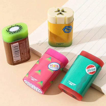 1/2/4pcs Fruit Shaped Erasers, Creative Stationery, Cute Design, Fun Office Supplies, Random Style Cute Small Fruit Erasers, Graduation, Birthday, Seasonal Gifts, Teacher Supplies