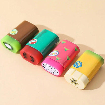 1/2/4pcs Fruit Shaped Erasers, Creative Stationery, Cute Design, Fun Office Supplies, Random Style Cute Small Fruit Erasers, Graduation, Birthday, Seasonal Gifts, Teacher Supplies
