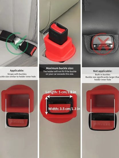 1/2/5 Pcs Silicone Seat Buckle Fasteners, Buckle Holders, Car Seat Belt Slot Fixers, Easy To Reach Car Seat Buckle Reinforcement, Keeps Buckle Upright, Fit Most Car Lock Buckle Holder