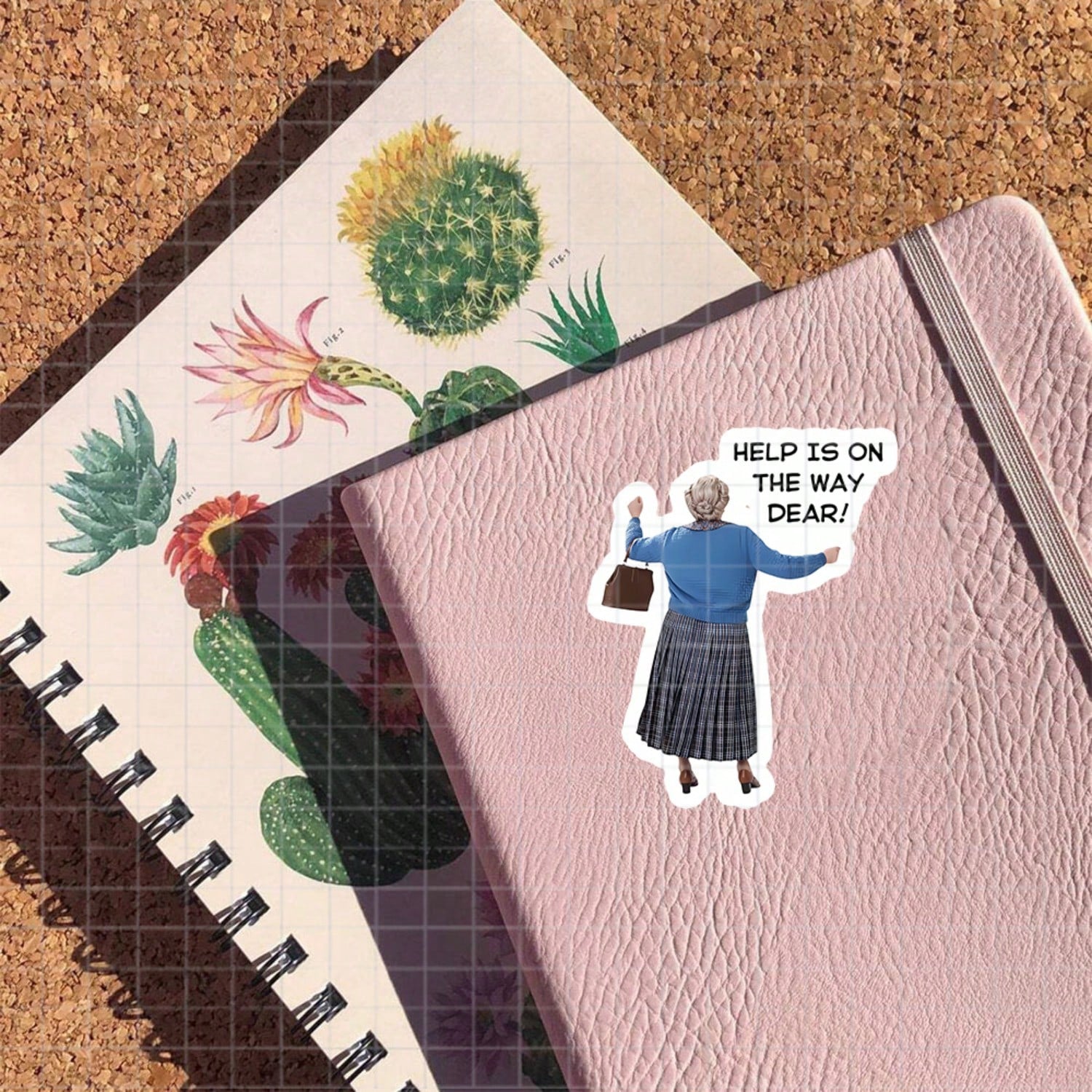 1/2/5Pcs,"Granny'S On The Way: Helpful Support Gag" Sticker,Playful Retro Elder,Suitable For Laptop, Water Bottle, Tumbler, Phone Case, Car Window, Plastic, Glass, Metal, And Ceramic Surfaces