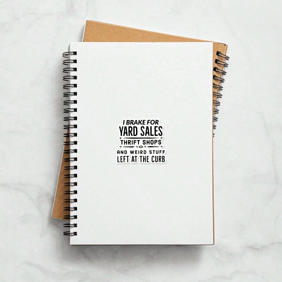 1/2/5pcs I Brake For Yard, Thrift Shops, And Weird Stuff Left At The Curb Sticker| Fun And Quirky Vinyl Decal For Planners, Journals, And Laptops| Cute And Mindful Design For Meditation, Wellness E