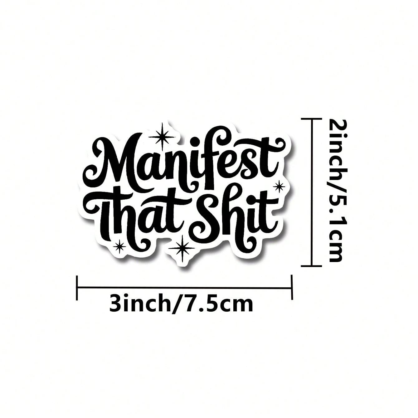 1/2/5pcs Manifest That Vinyl Sticker| Fun And Quirky Vinyl Decal For Planners, Journals, And Laptops| Cute And Mindful Design For Meditation, Wellness Enthusiasts, And Book Lovers|, Artsy, Positiv