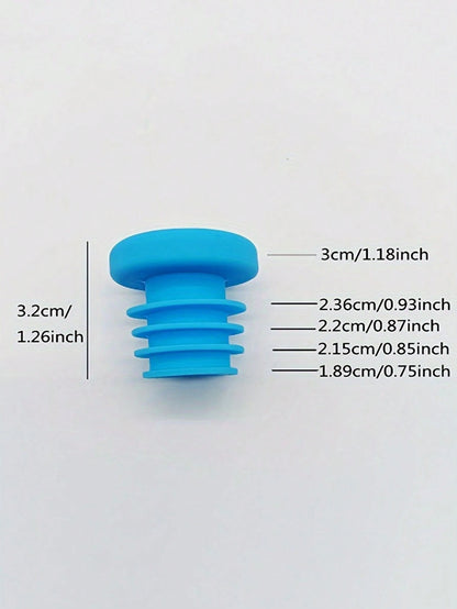 1/2/5pcs Simple & Easy To Use Silicone Wine Stopper, Silicone Wine Beer Bottle Stopper Champagne Drink Sealer Plug,Reusable Silicone Wine Cork, Suitable For Bottles Of Wine, Beer, Champagne, For Dis